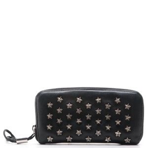 Jimmy Choo Star Studded Black Leather Wallet